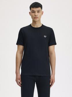 Fred Perry Ringer Crew Neck T-Shirt, Black
