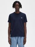 Fred Perry Ringer Crew Neck T-Shirt, Navy