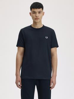 Fred Perry Ringer Crew Neck T-Shirt, Navy