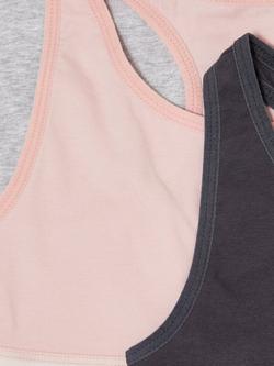John Lewis Kids' Sports Crop Tops, Pack of 3, Multi - view 2, Multi