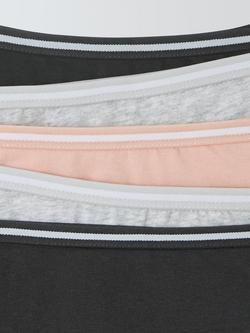 John Lewis Kids' Shorties, Pack of 5, Black/Multi - view 2, Black/Multi