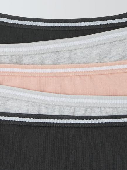 John Lewis Kids' Shorties, Pack of 5, Black/Multi - view 2, Black/Multi