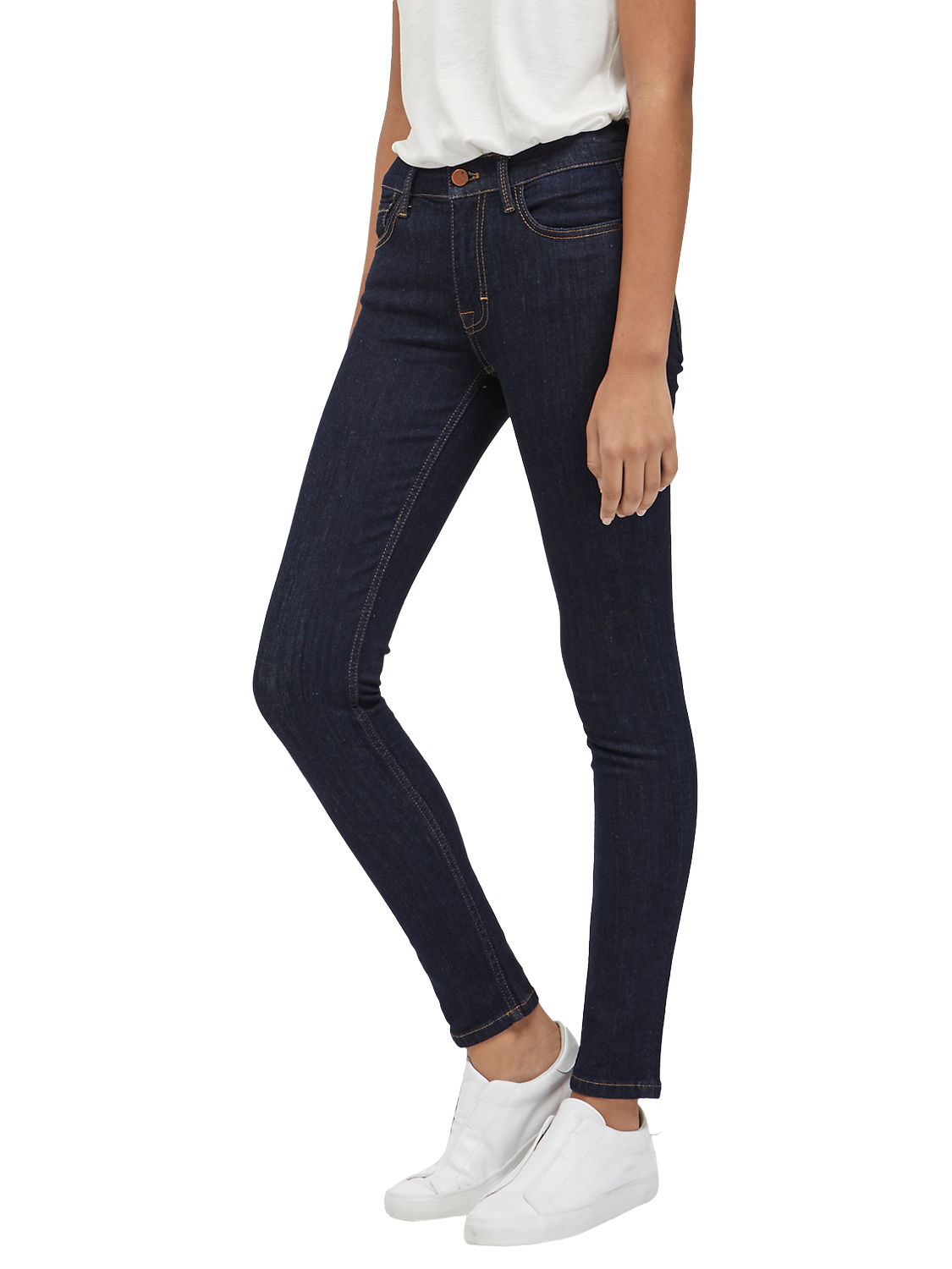 Product image 1 of 4, which shows French Connection Skinny Stretch Denim Jeans, Indigo, 10