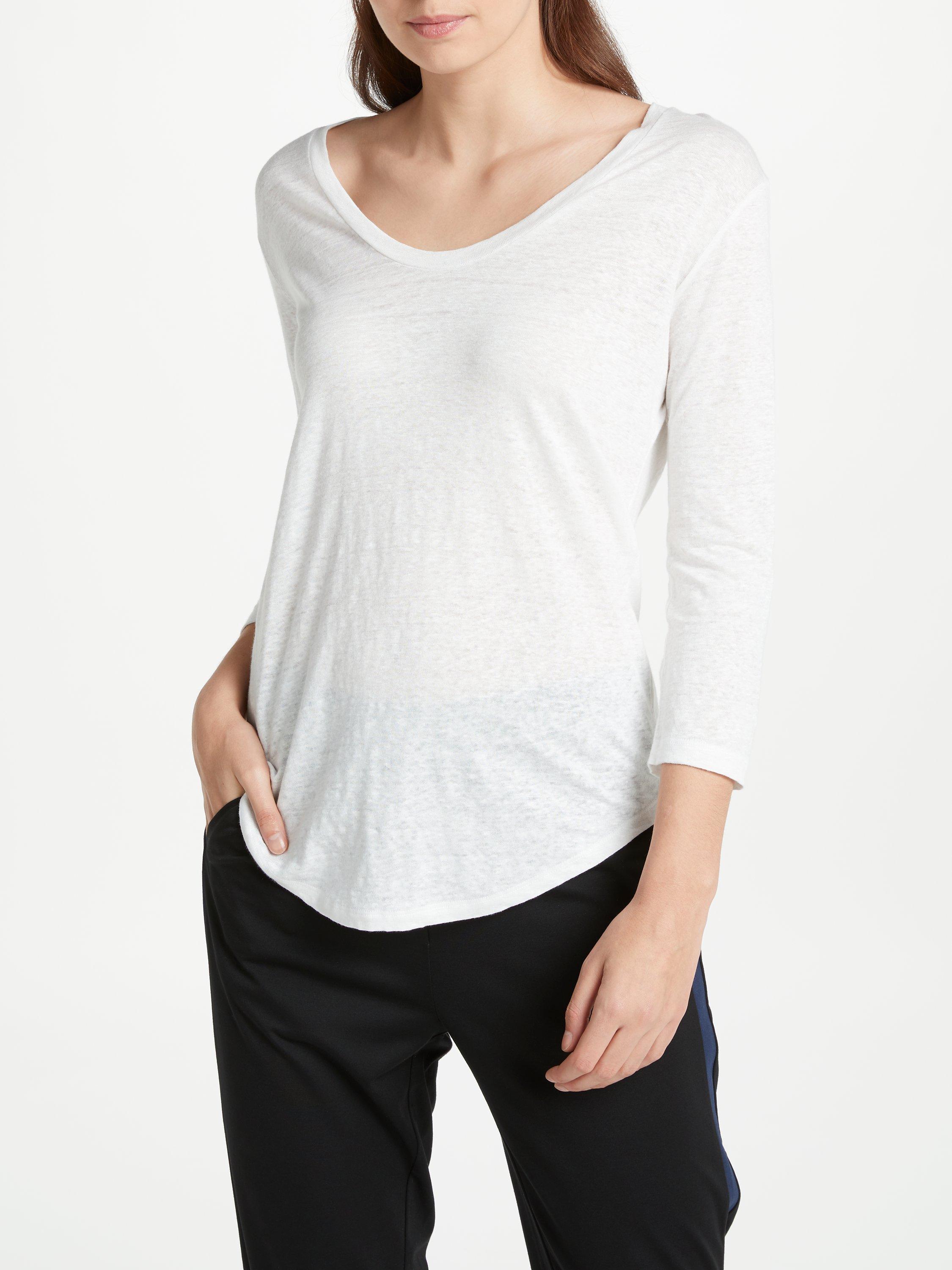 Winser London Pure Linen Tunic Top, White