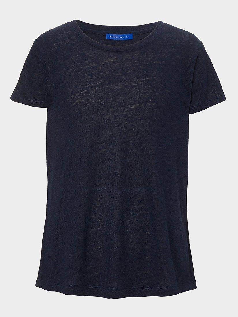 Winser London Pure Linen T Shirt Top