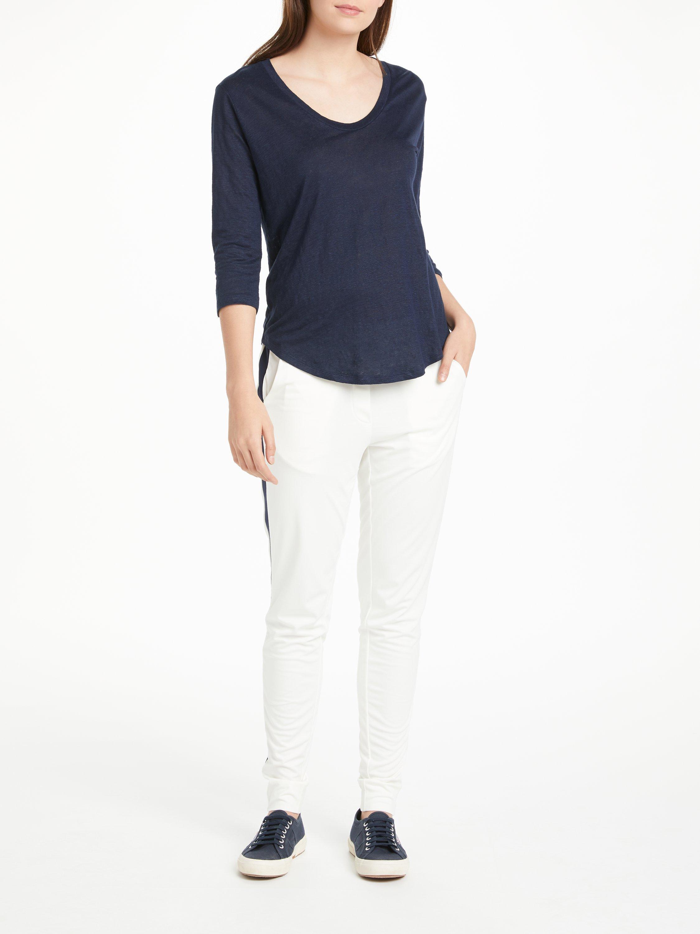 Product image 3 of 6, which shows Winser London Pure Linen Tunic Top, Midnight Navy, XS