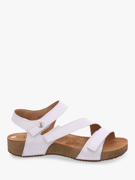 Josef Seibel Tonga 25 Leather Triple Strap Sandals, White, White