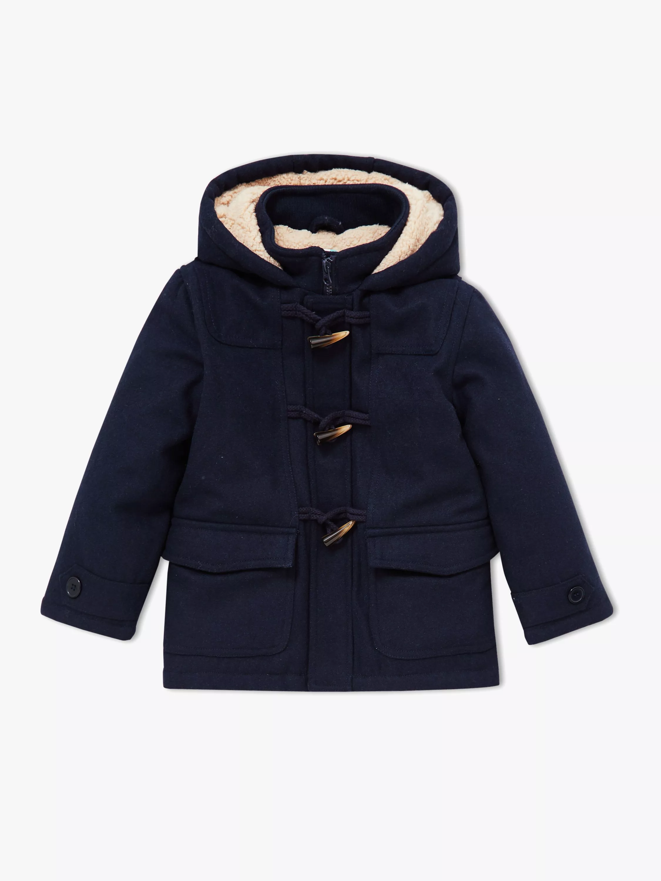 John Lewis Partners Boys Gully Duffle Coat Navy