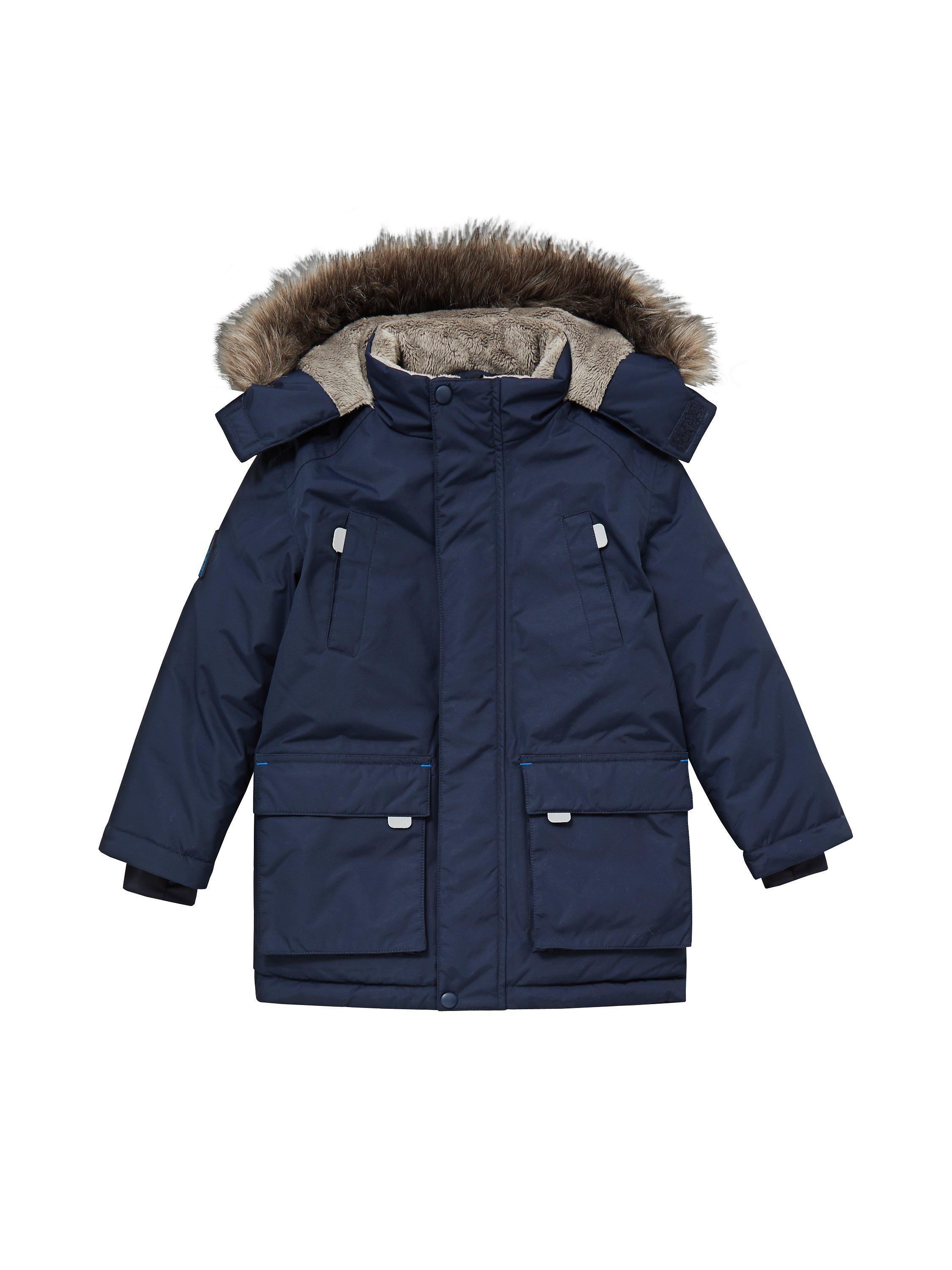 John Lewis Partners Boys Waterproof Parka Jacket Blue