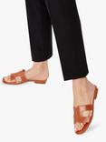 Dune London Loupe Flat Slider Sandals, Tan