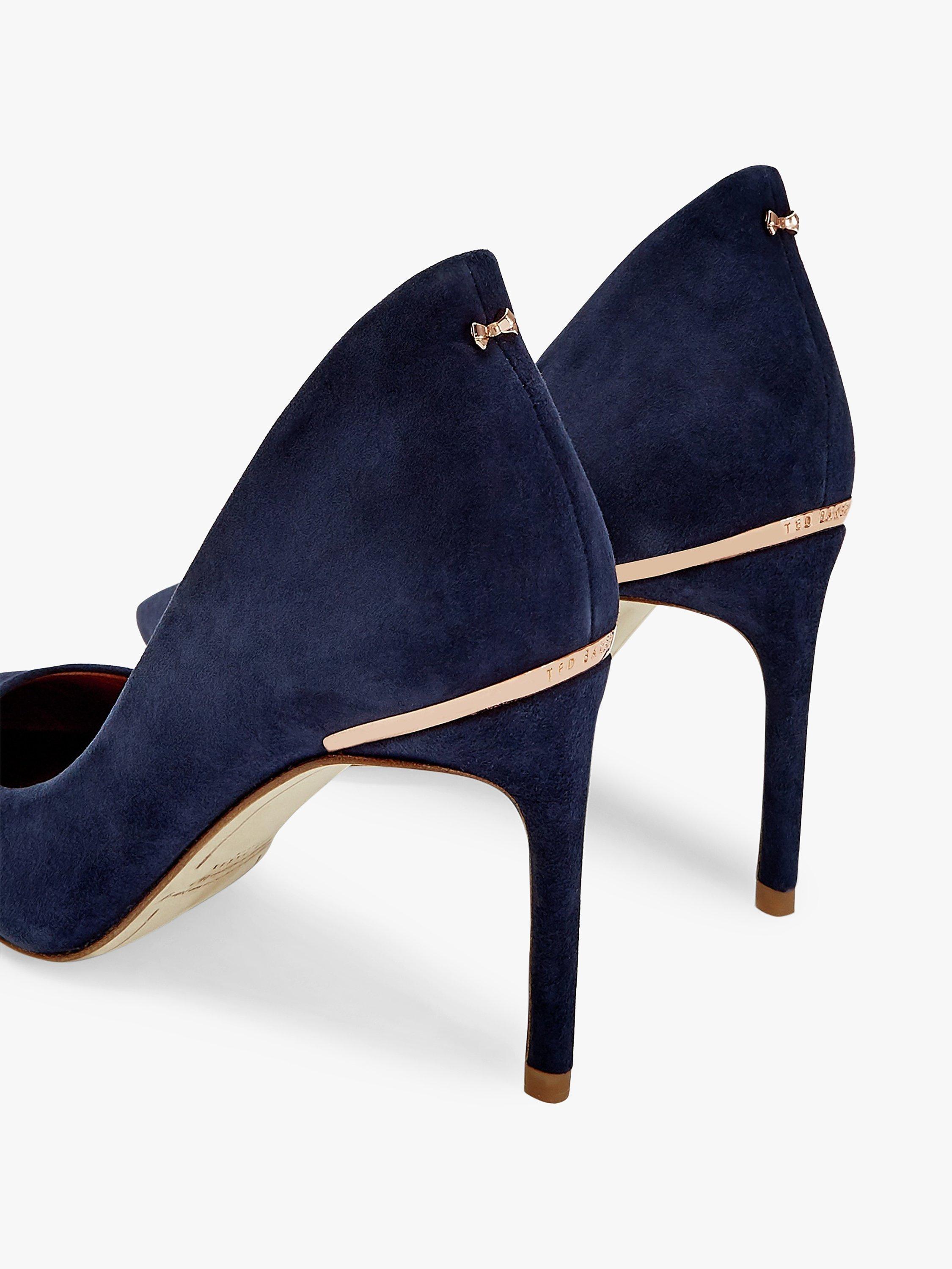 Ted Baker Savio 2 Stiletto Heeled Court Shoes Navy Suede