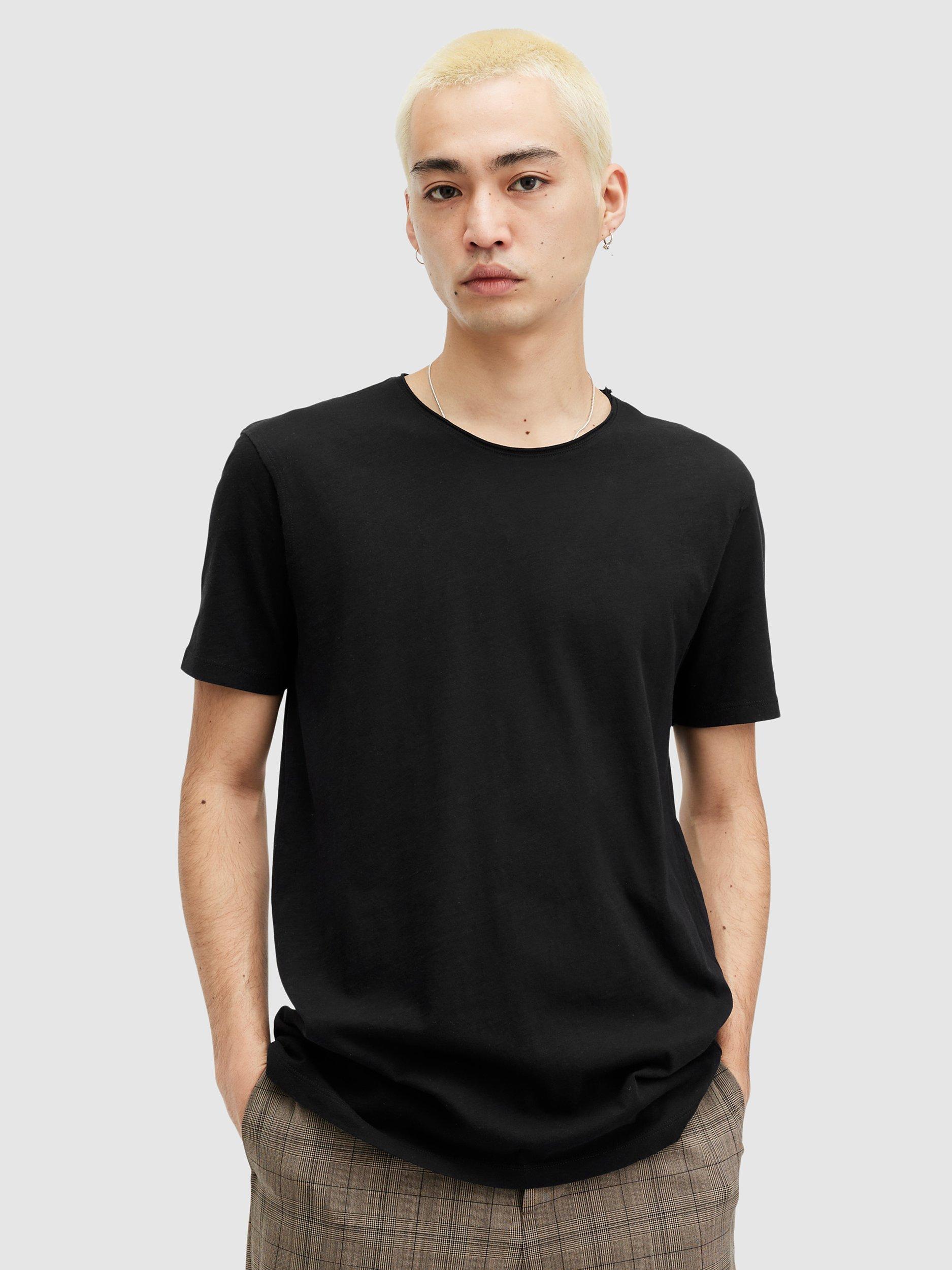 AllSaints Figure Crew T-Shirt, Jet Black
