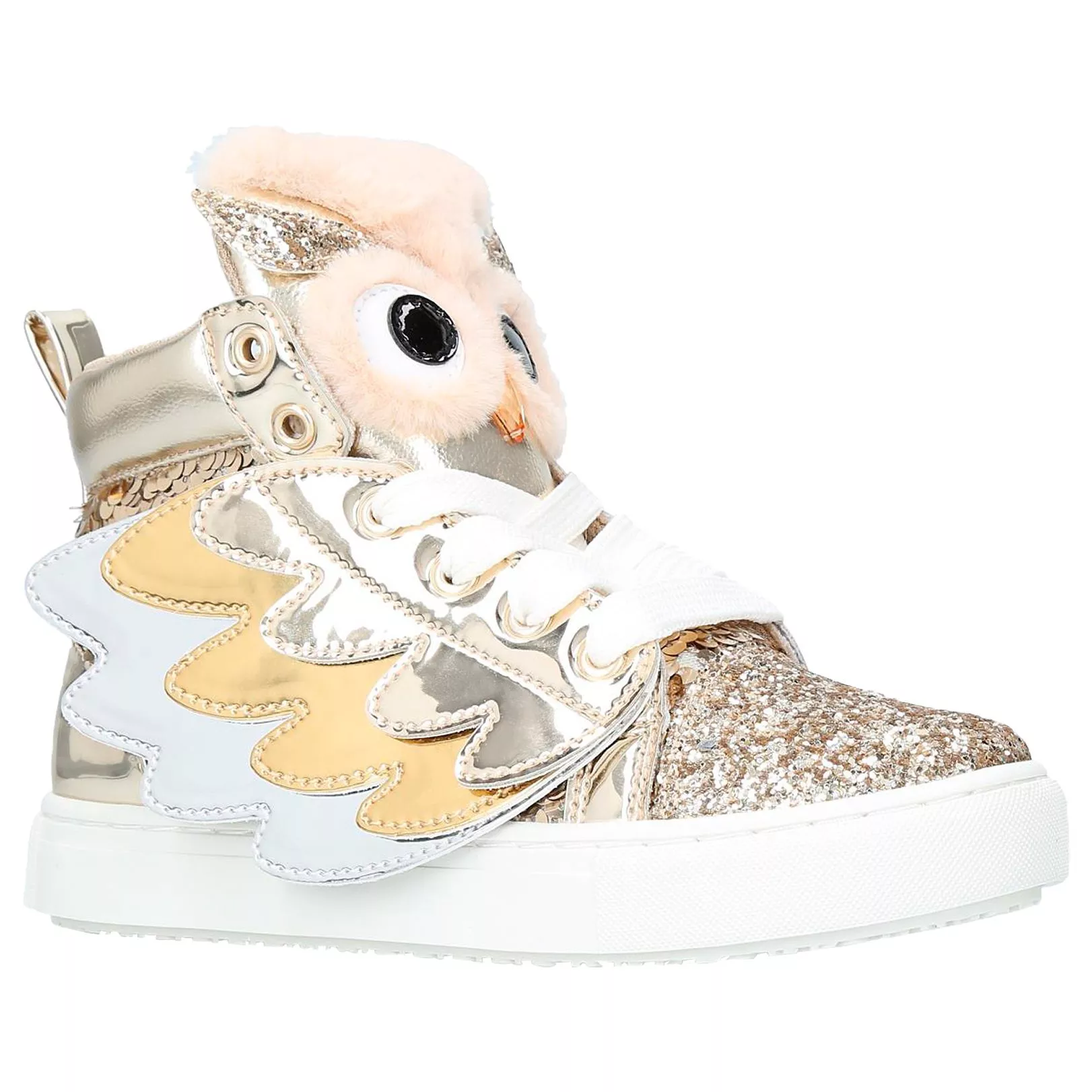 Kurt geiger gold trainers online