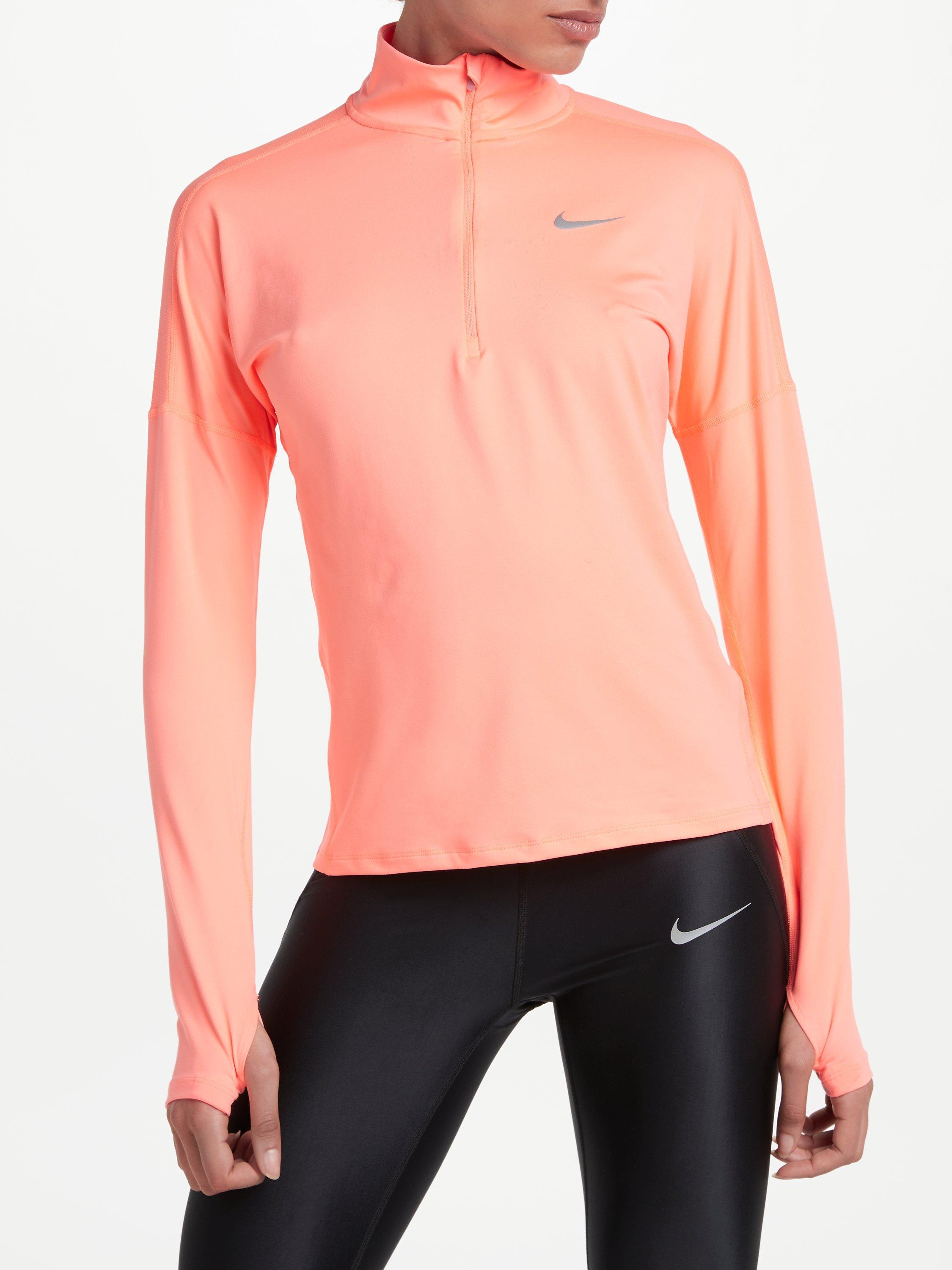 Nike Dry Element Long Sleeve Running Top, Crimson Pulse