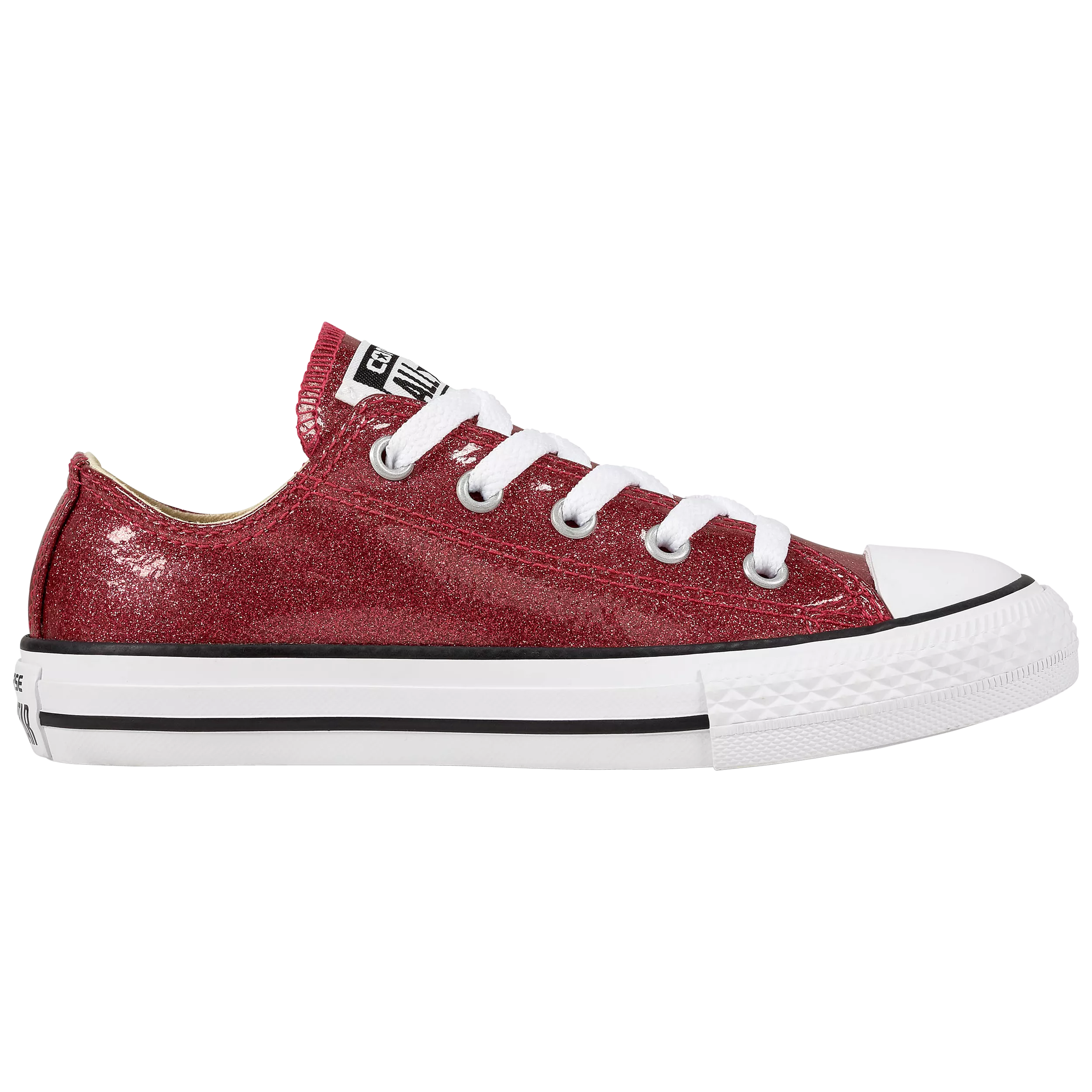 Converse Chuck Taylor All Star Ox Trainers Red Glitter