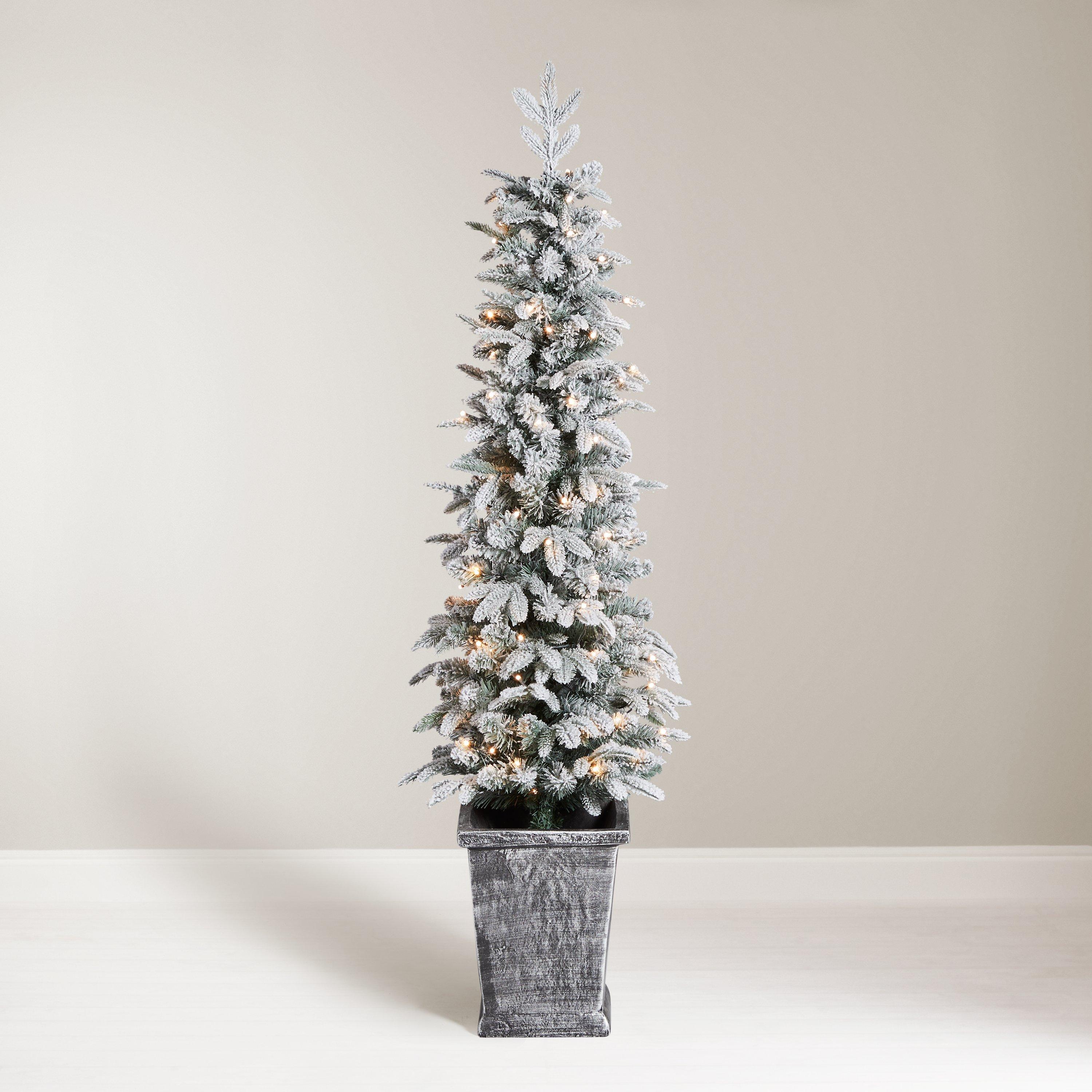 John Lewis & Partners Verbier Potted Pre-lit Christmas Tree, 7ft