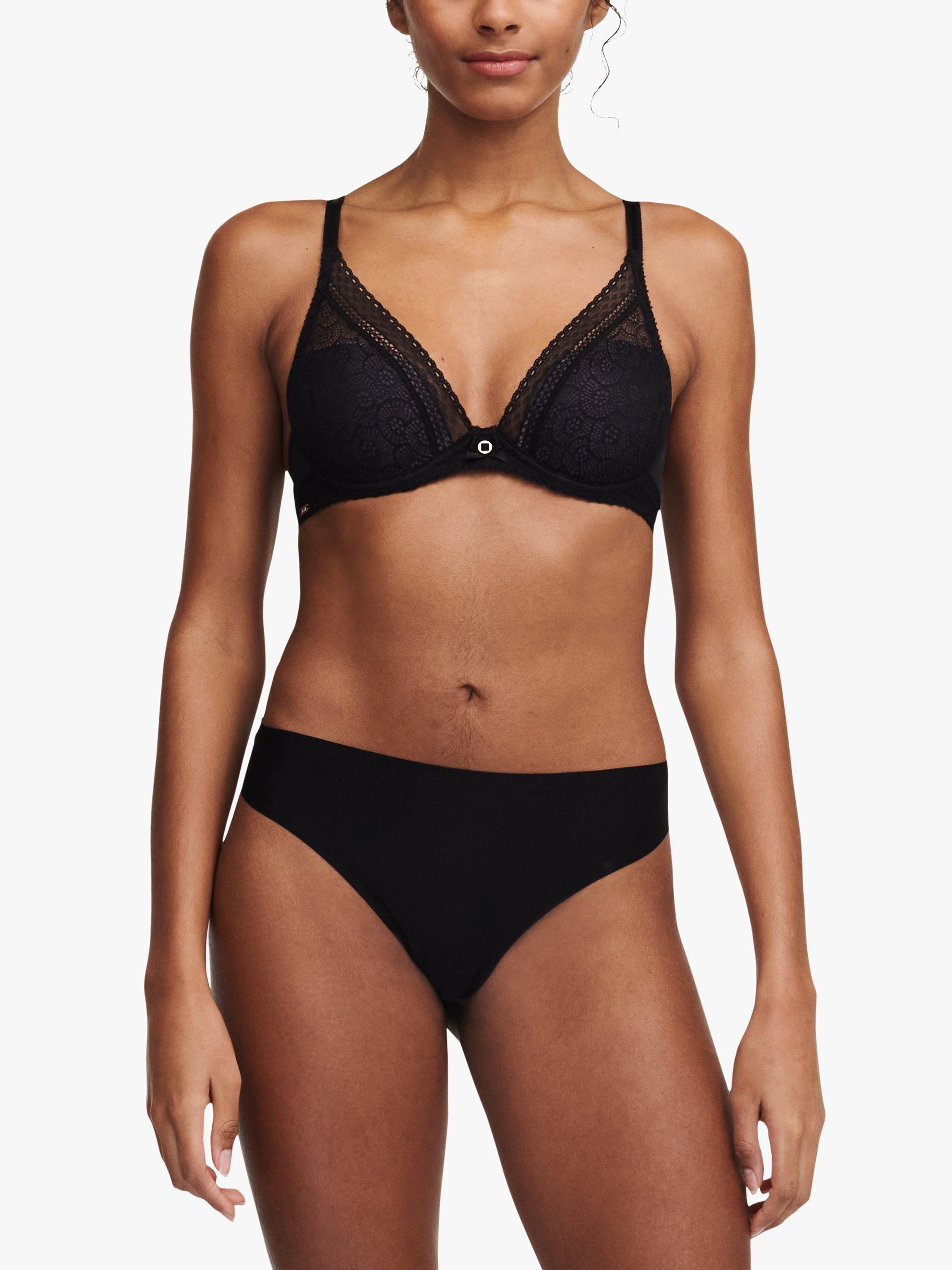 Product image 3 of 6, which shows Chantelle Festivite Plunge T-Shirt Bra, Black, 30D