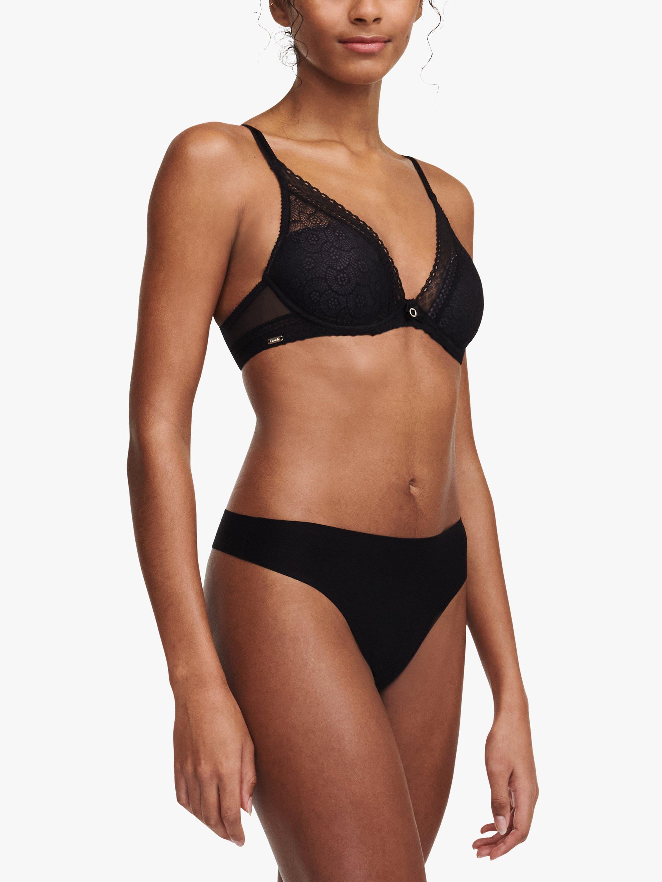 Product image 4 of 6, which shows Chantelle Festivite Plunge T-Shirt Bra, Black, 30D