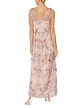 Gina Bacconi Mandy Embroidered Maxi Dress, Pink Gold