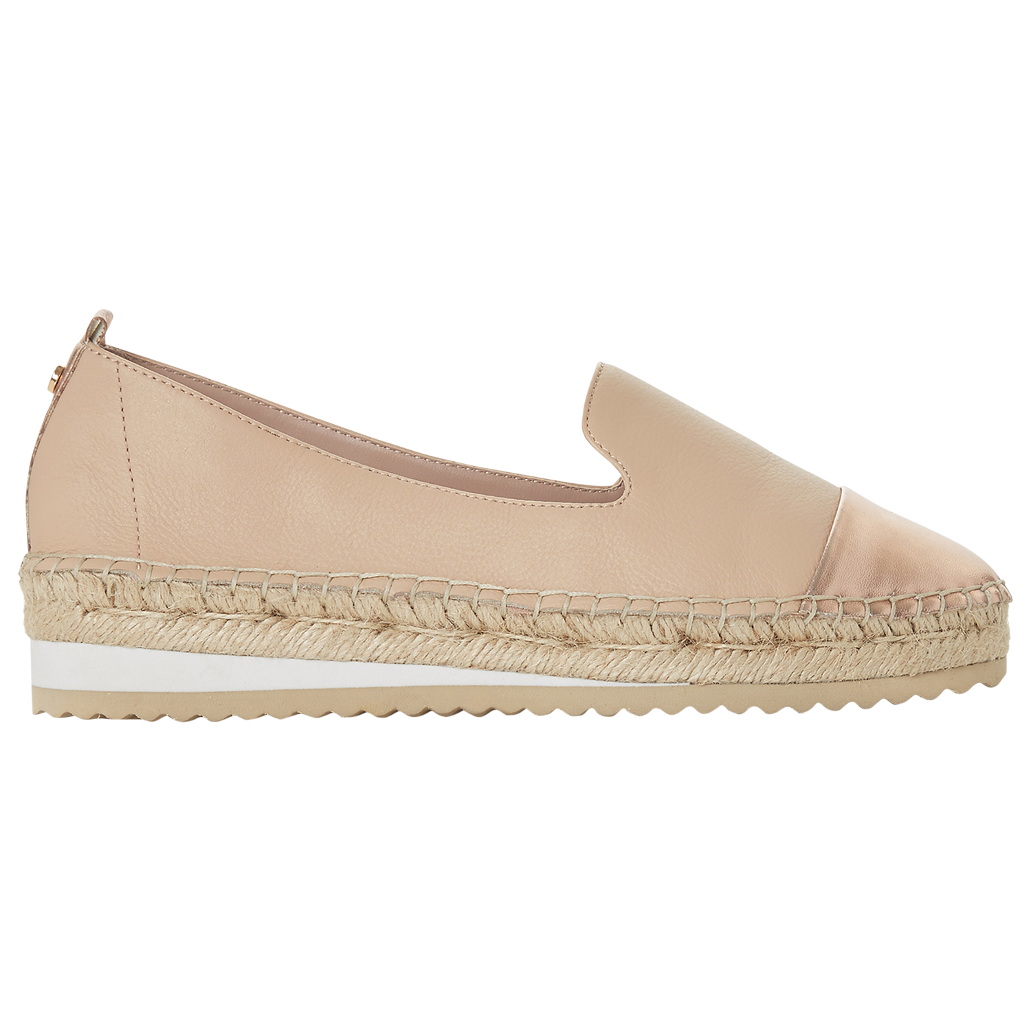 Dune Gavi Contrast Toe Espadrilles, Blush
