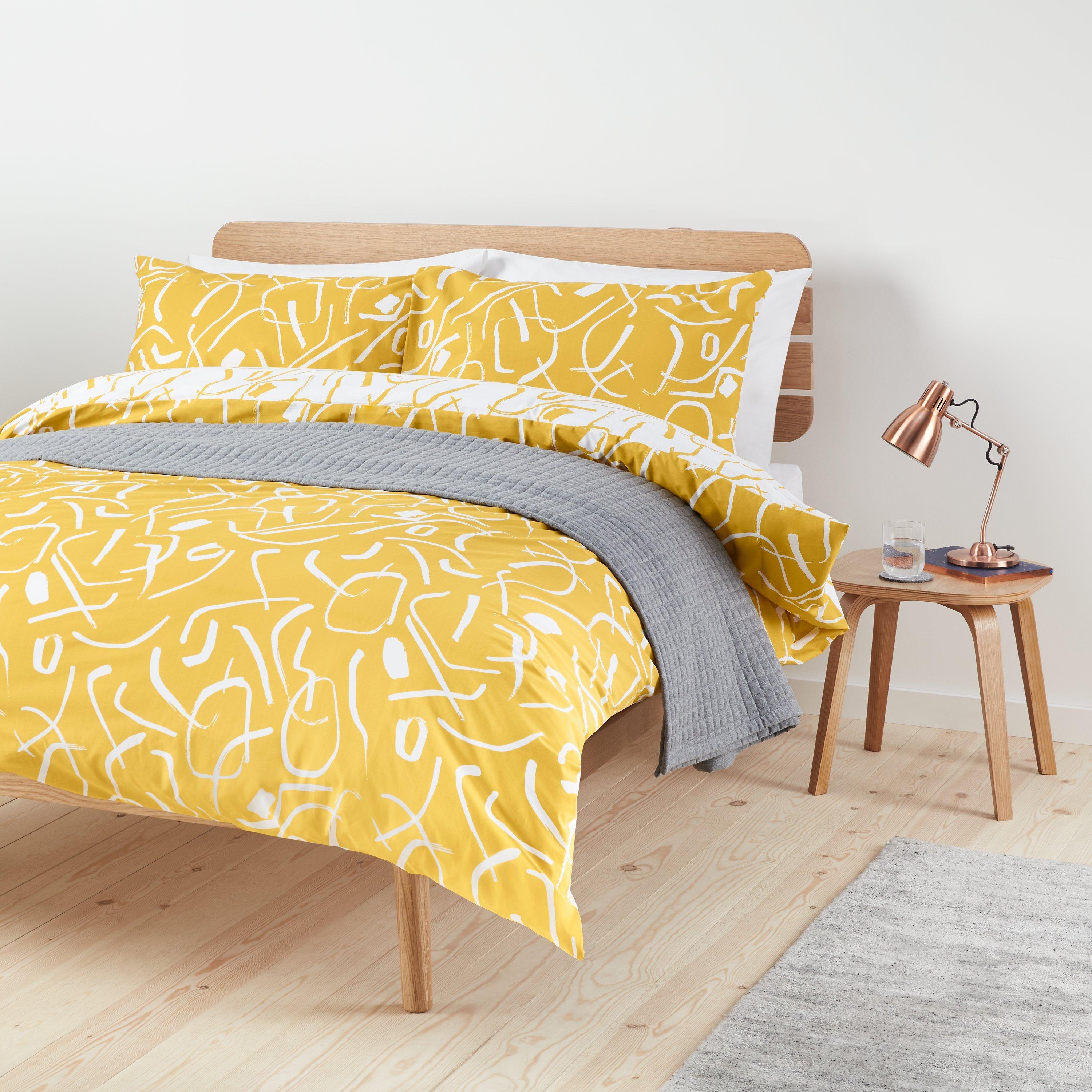 House by John Lewis Dance Party Duvet Cover Set, Mustard
