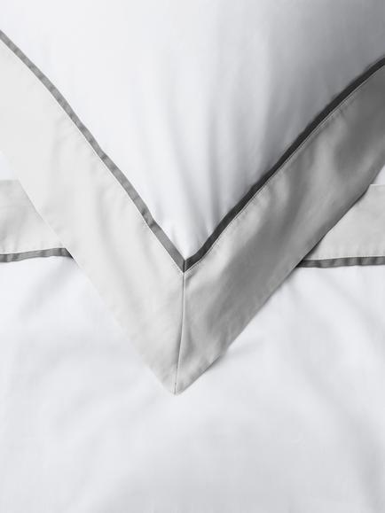 John Lewis Padova Egyptian Cotton Sateen Bedding, 400 Thread Count - view 2, Cool Grey