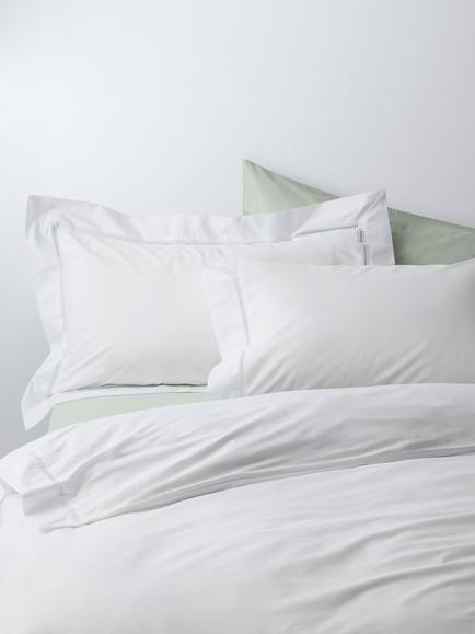 John Lewis Medici Pure Cotton Percale Bedding, 200 Thread Count, White