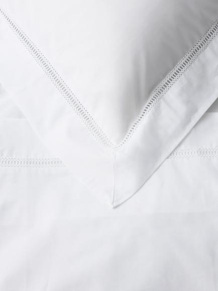 John Lewis Medici Pure Cotton Percale Bedding, 200 Thread Count - view 2, White