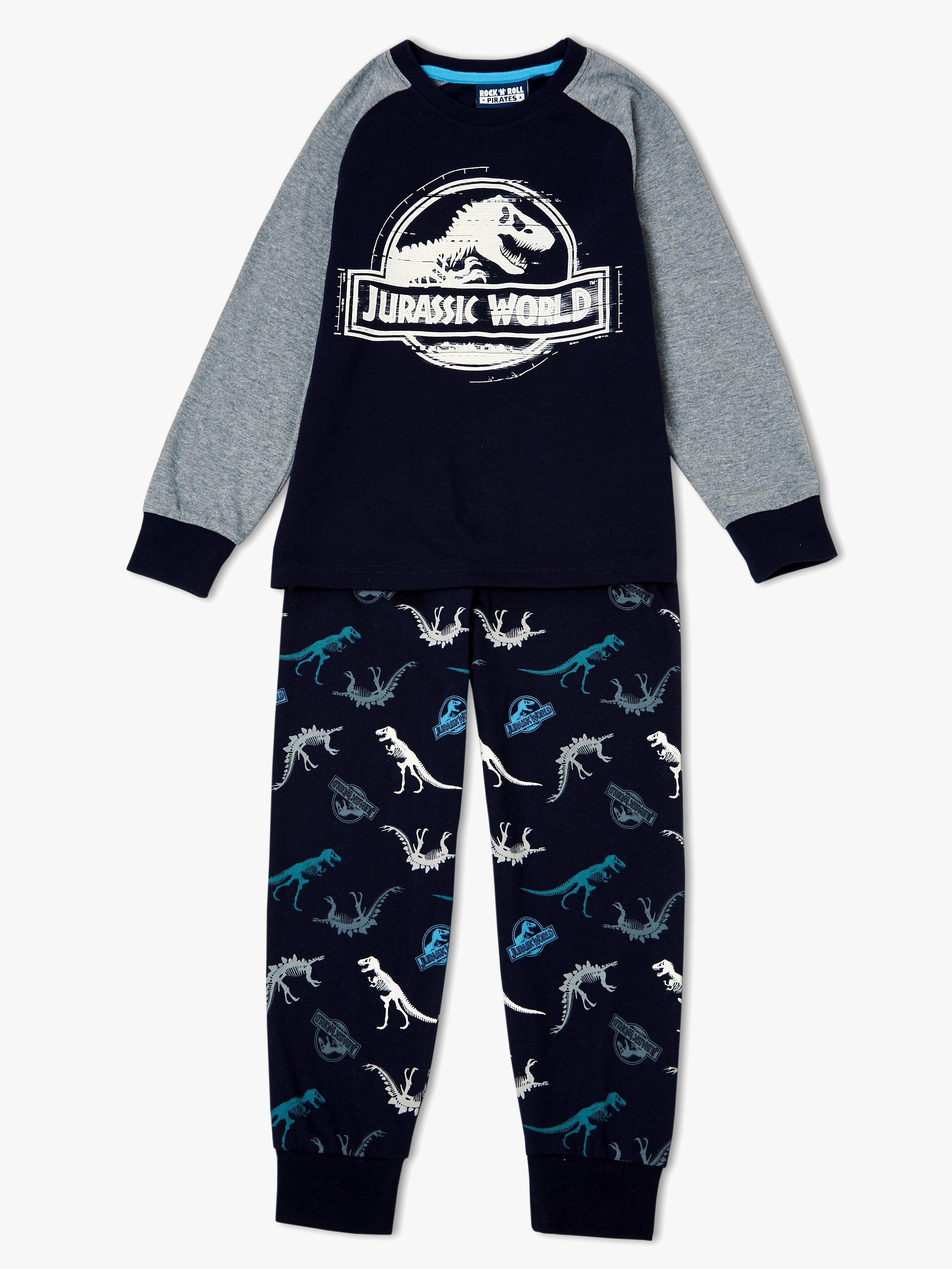 Jurassic World Boys' Logo Pyjamas, Navy
