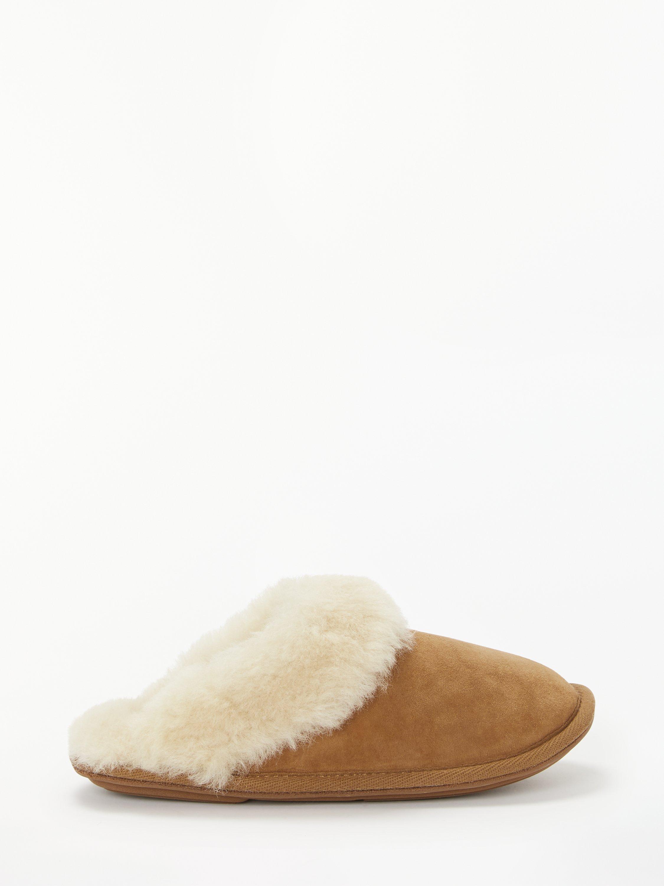 John Lewis & Partners Sheepskin Mule Slippers, Chestnut