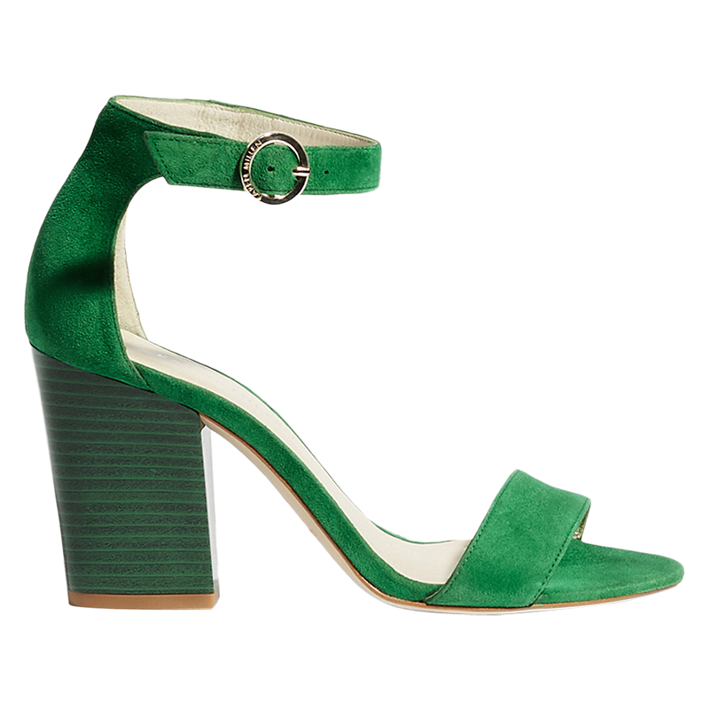 Block heel sandals green best sale