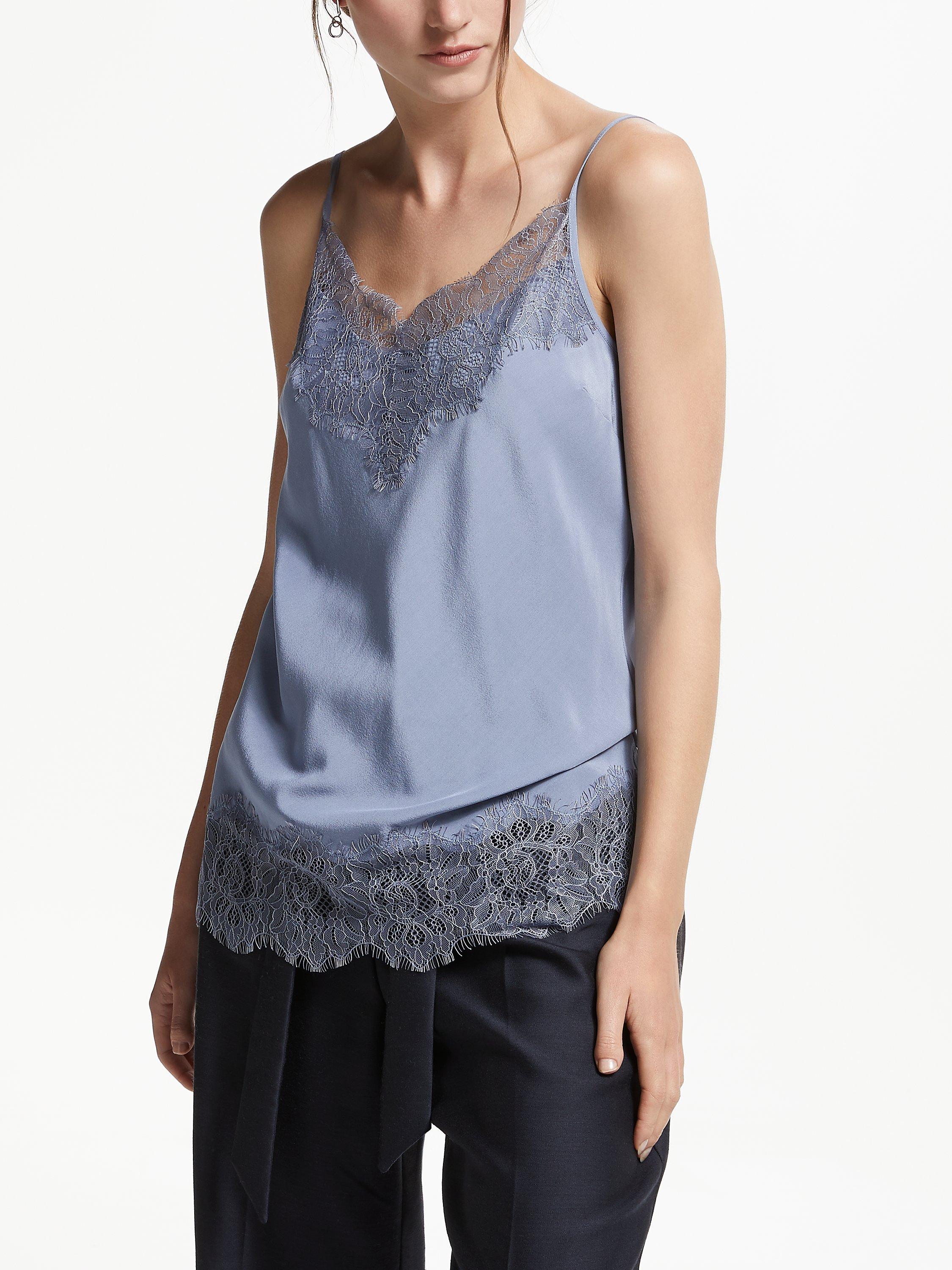 Modern Rarity Silk Lace Cami Top, English Lavender, 12