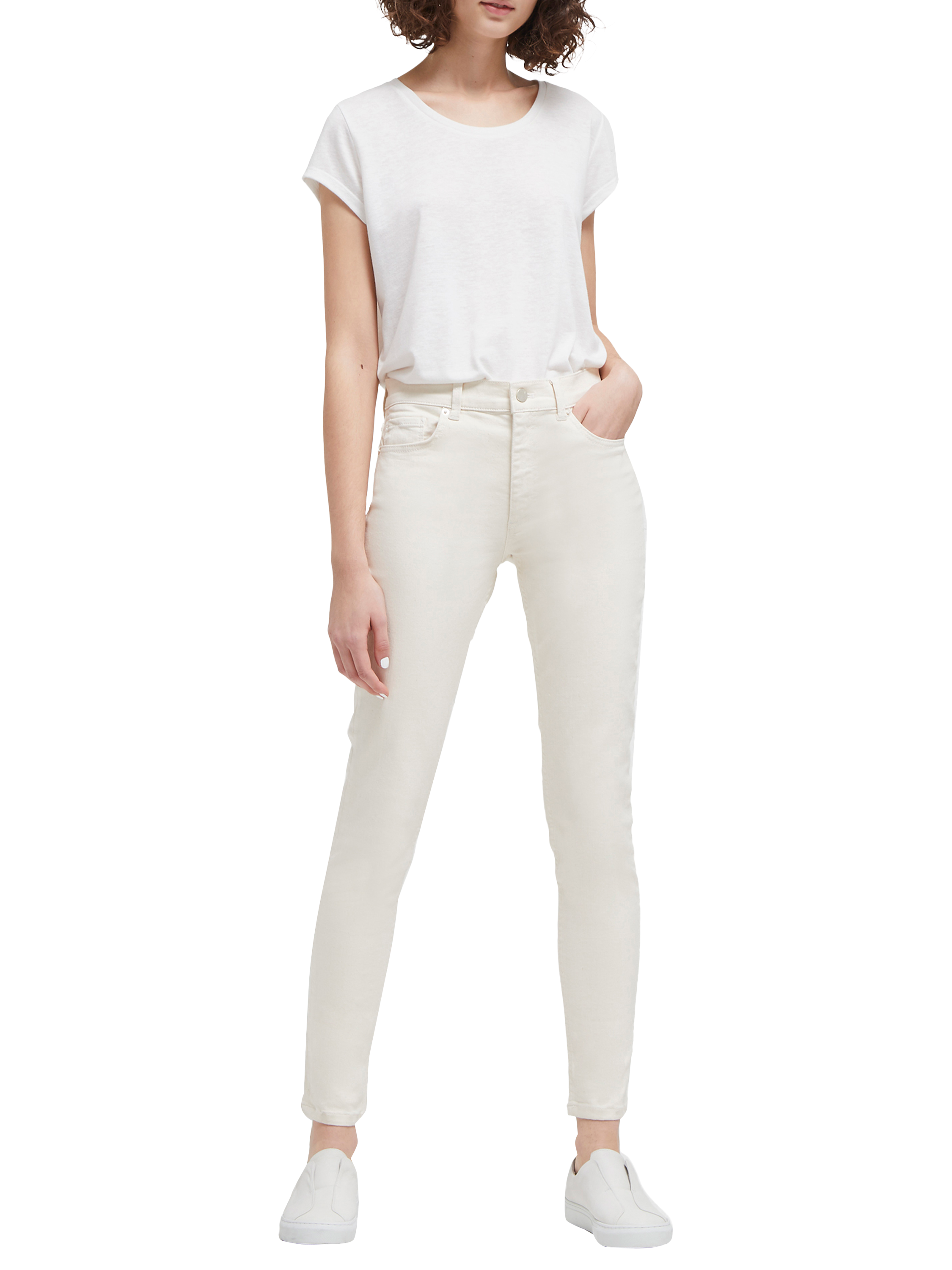 Product image 1 of 4, which shows French Connection Rebound Skinny Jeans, Ecru, 6