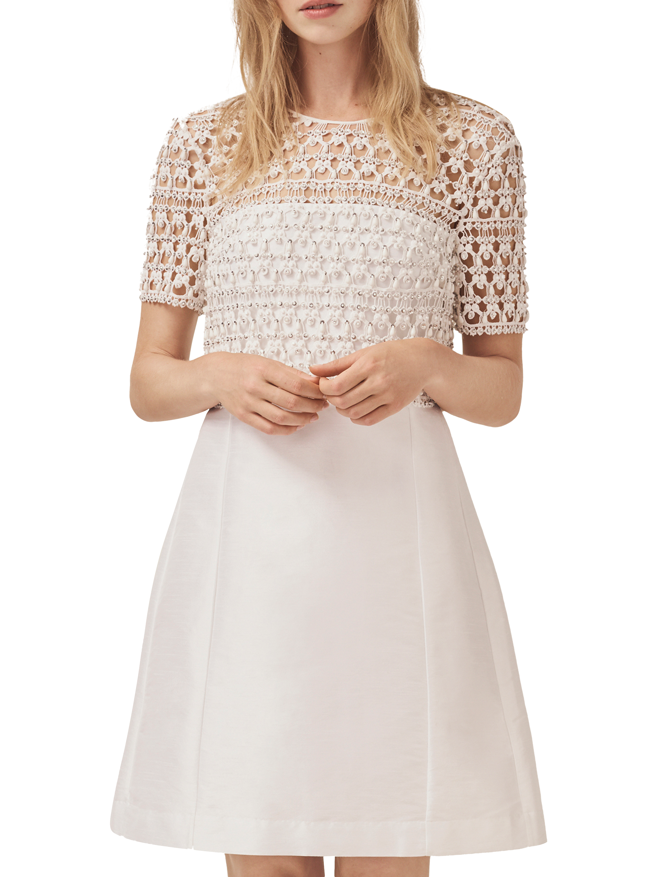 French Connection Consenza Bridal Dress, Summer White