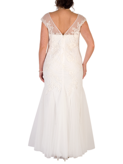 Chesca Godet Tulle Wedding Dress, Ivory - view 2, Ivory