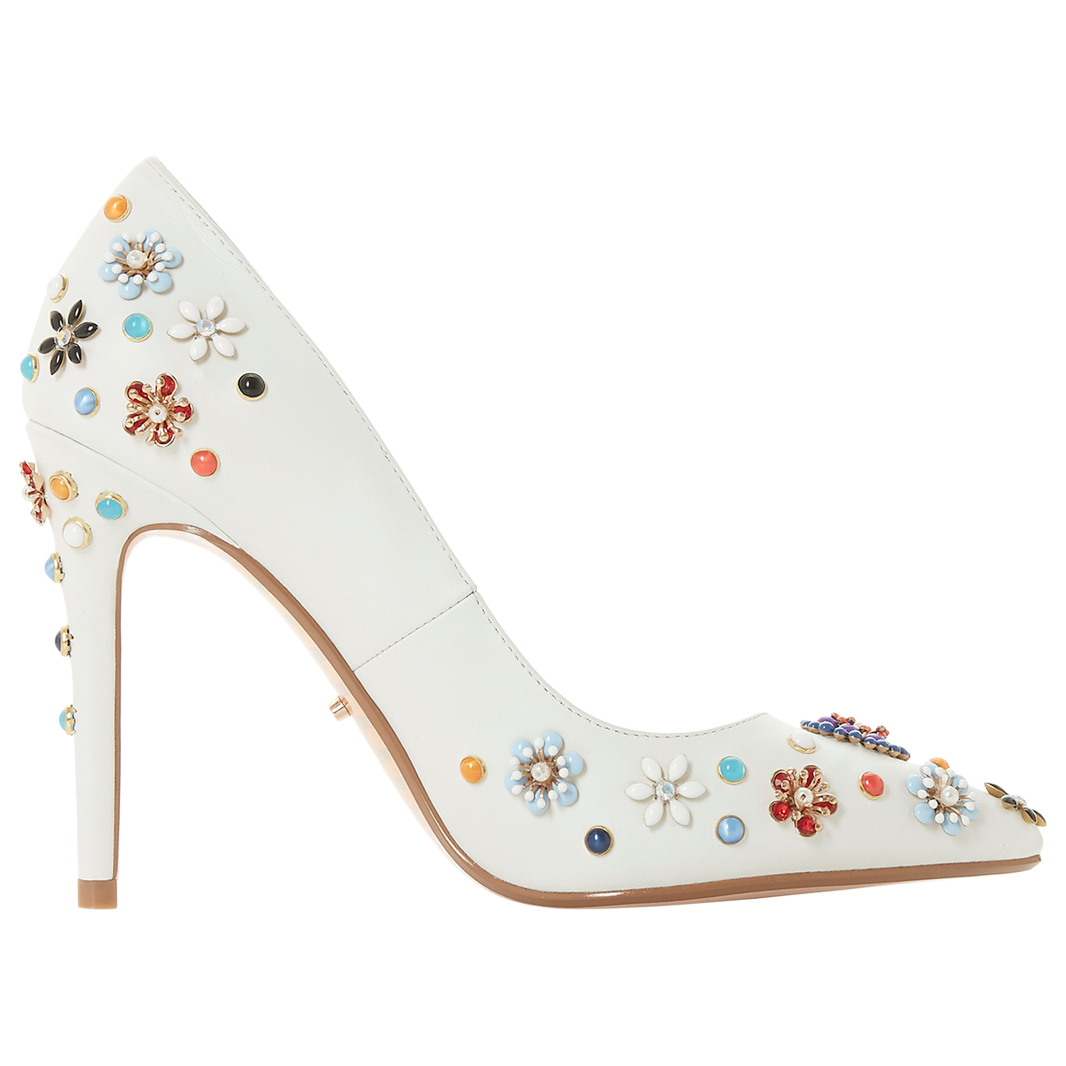 Dune Booquet Flower Embellished Court Shoes Multi