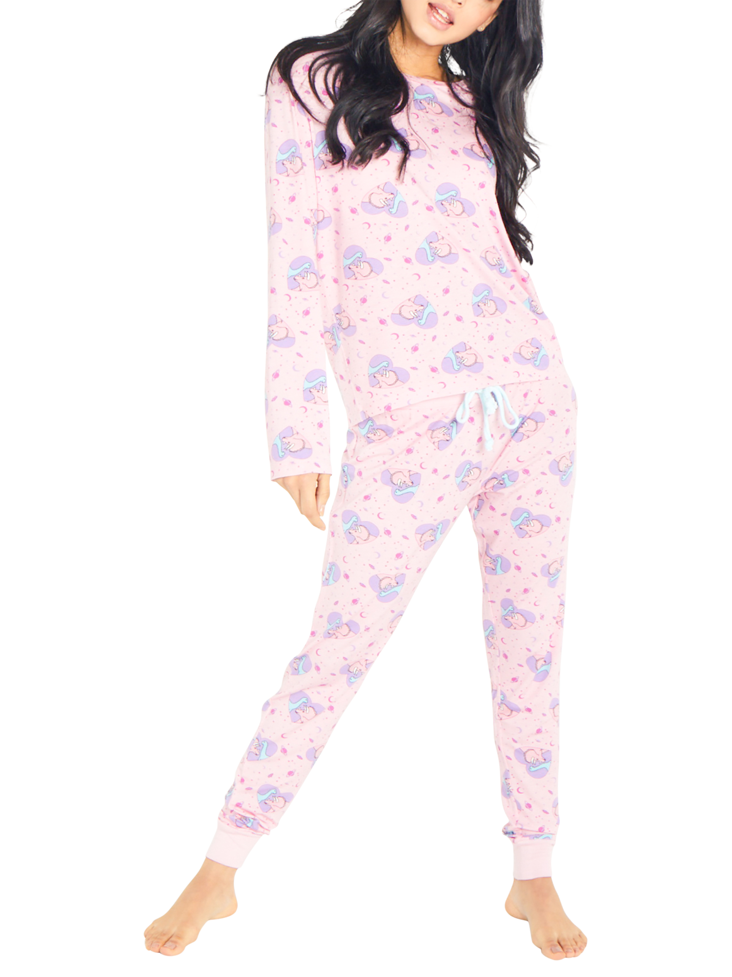 Chelsea Peers Dinosaur Love Pyjama Set, Pink/Multi