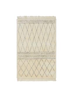 John Lewis Hebri Hand Knotted Berber Style Wool Rug, Cream, Cream