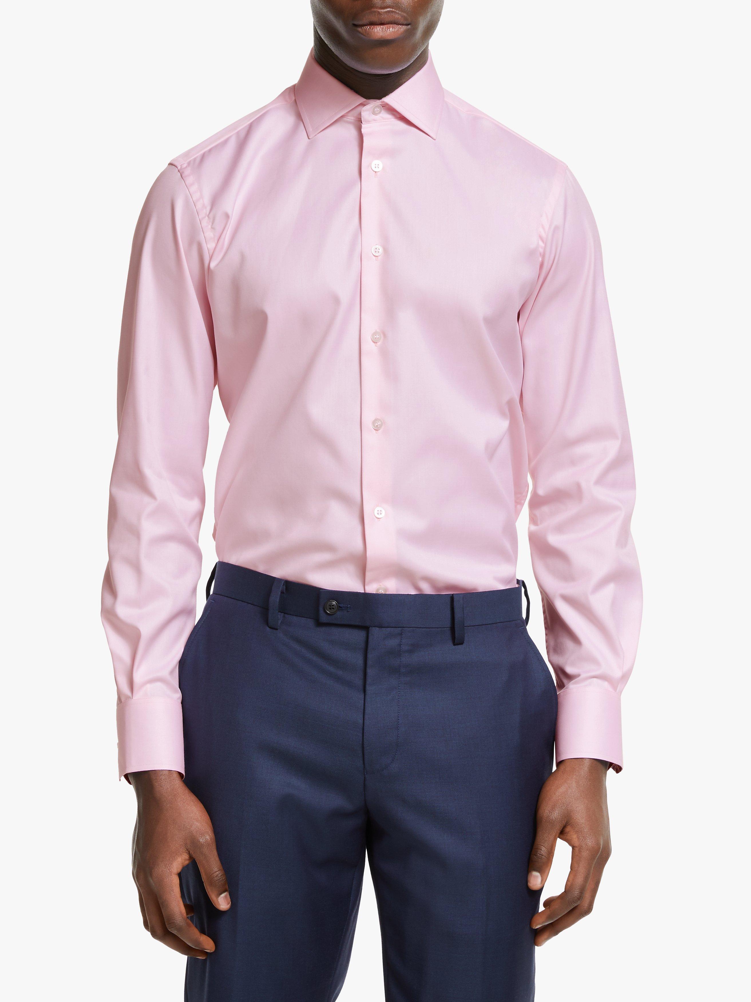 Smyth & Gibson Non Iron Twill Contemporary Fit Shirt, Pink