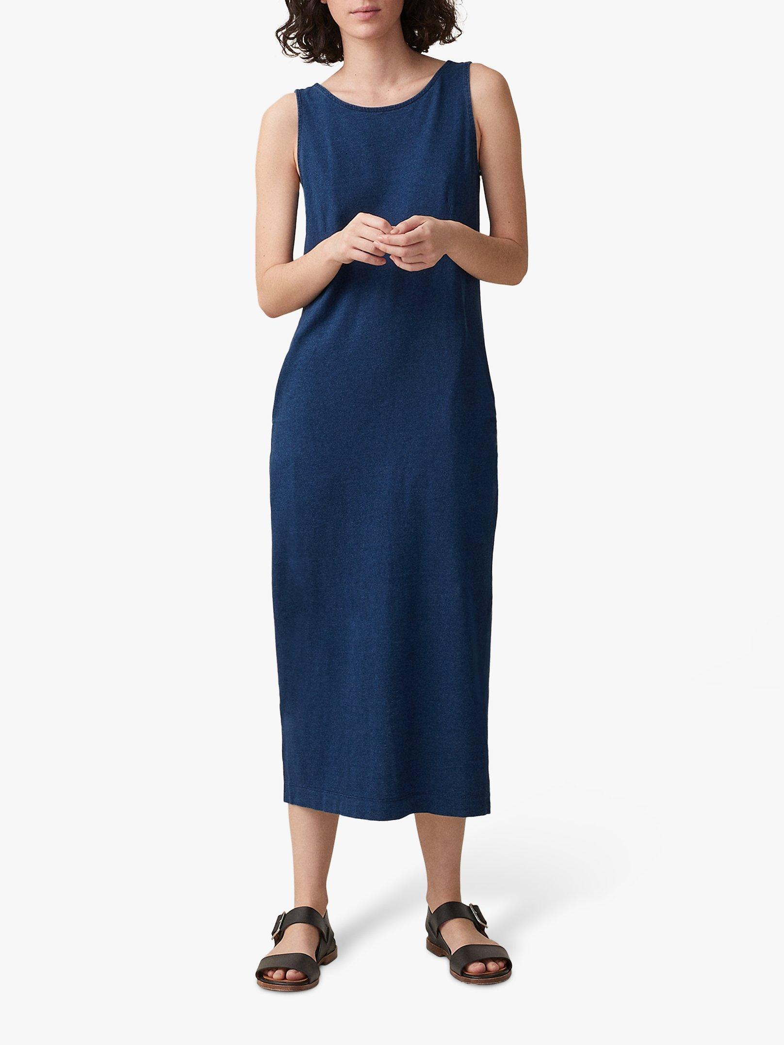 Toast Lydia Jersey Shift Dress, Washed Indigo