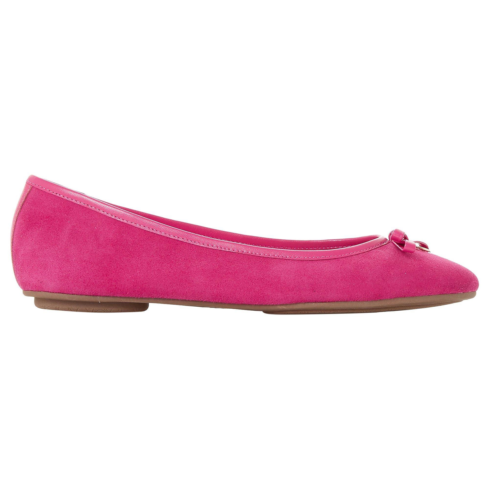 Dune Harps Ballet Pumps, Pink Suede