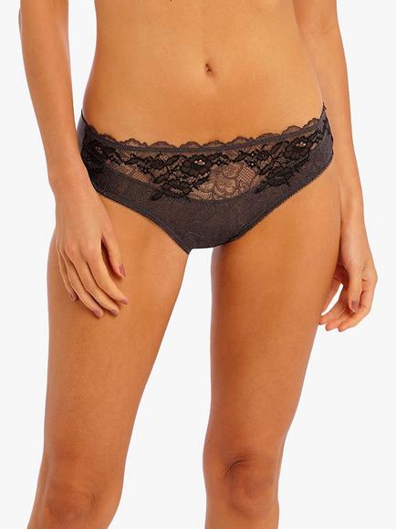 Wacoal Lace Perfection Bikini Knickers, Charcoal