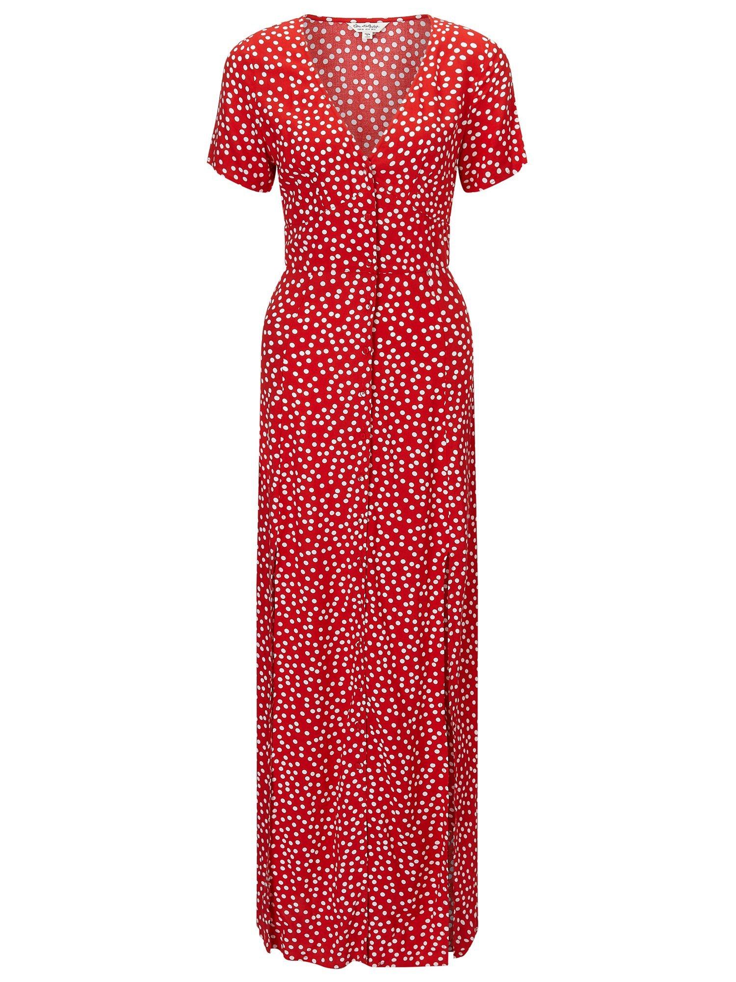 Miss Selfridge Polka Dot Maxi Dress Multi