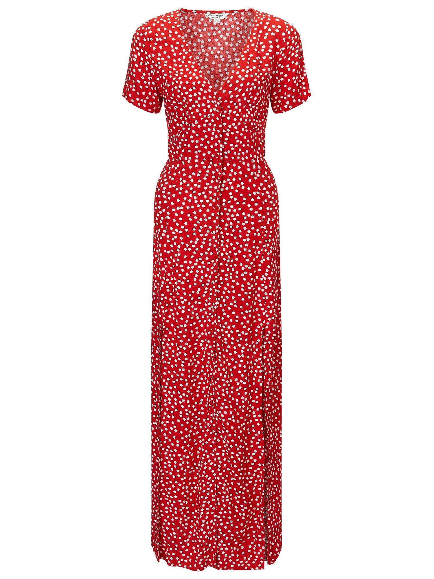 Miss Selfridge Polka Dot Maxi Dress Multi