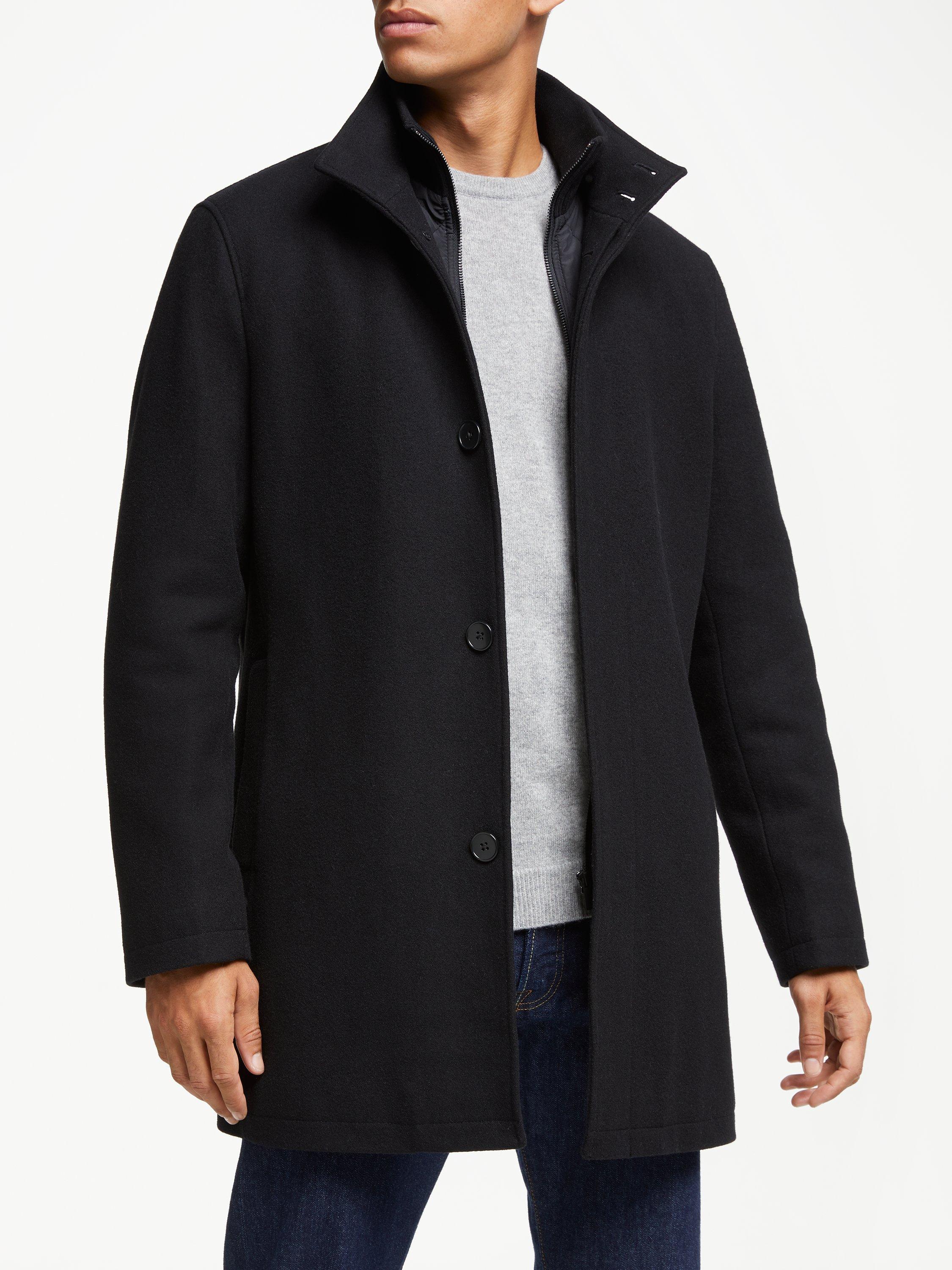 John Lewis Partners Car Coat Black