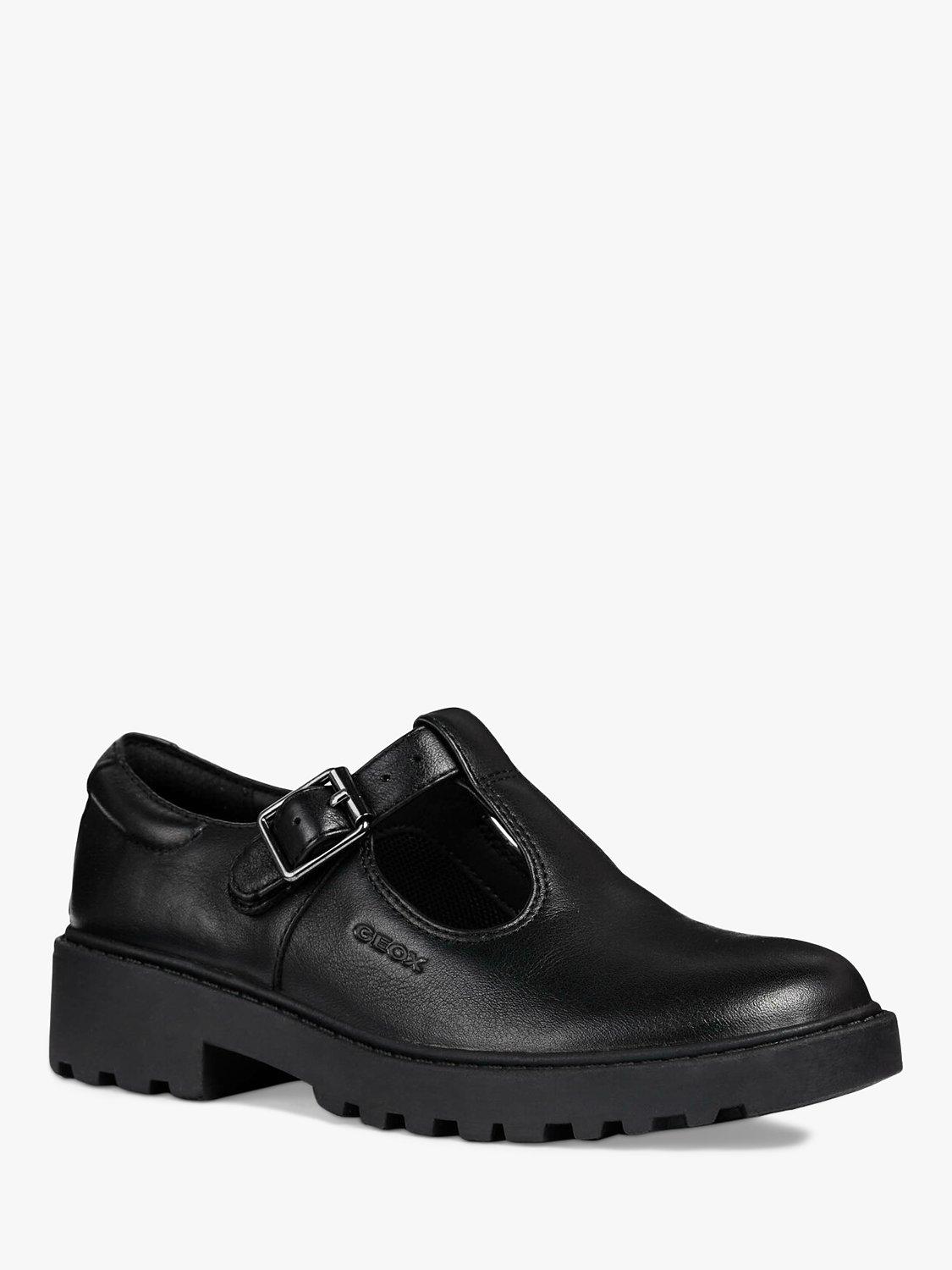 Product image 2 of 8, which shows Geox Kids' Casey G T-Bar School Shoes, Black, 28