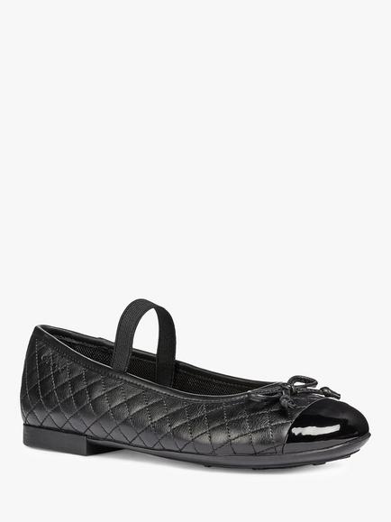 Geox Kids' J Plie Ballet School Shoes, Black - view 2, Black