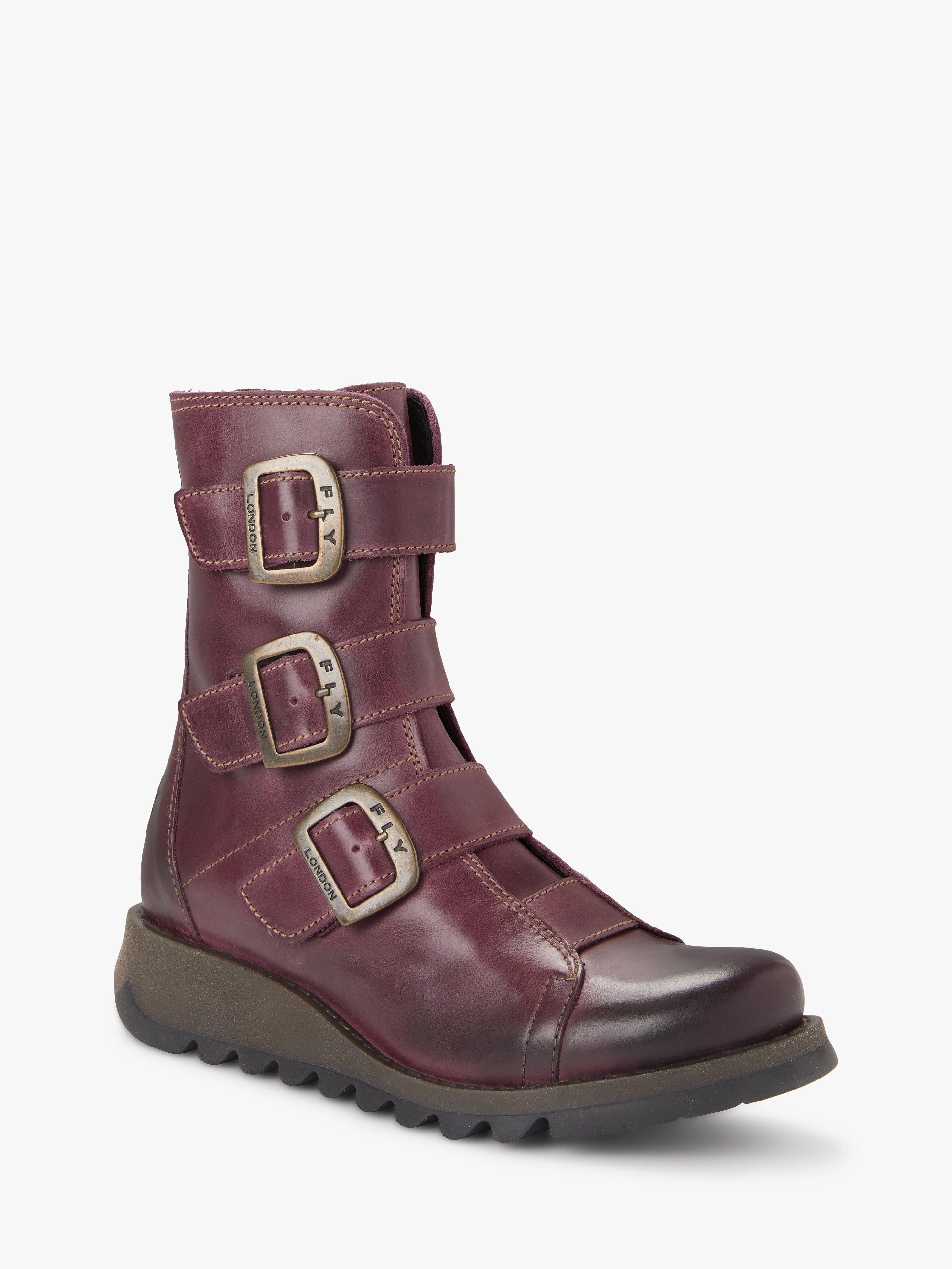 Fly London Scop Triple Buckle Ankle Boots