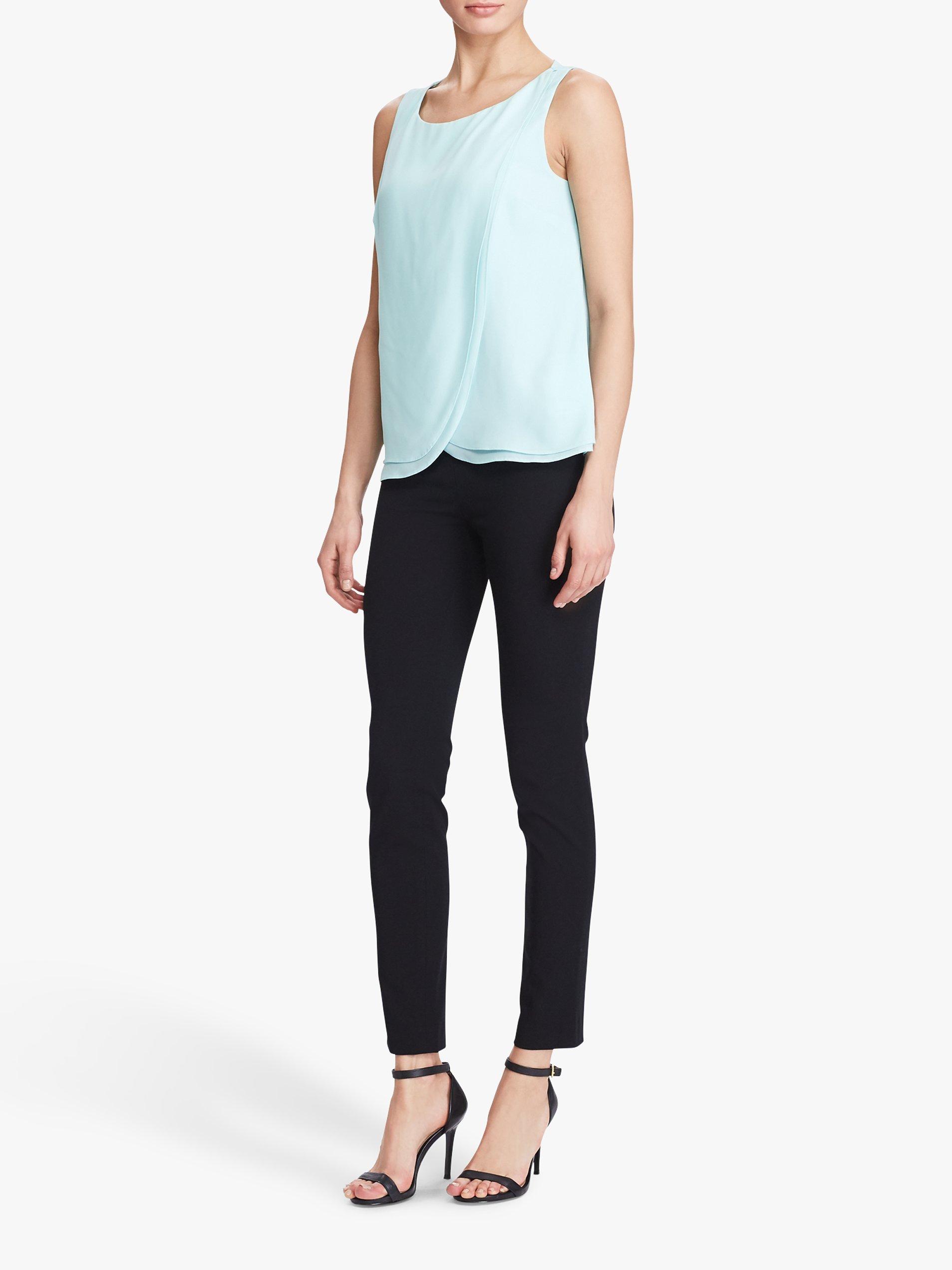 Product image 5 of 6, which shows Lauren Ralph Lauren Twill Skinny Trousers, Black, 6
