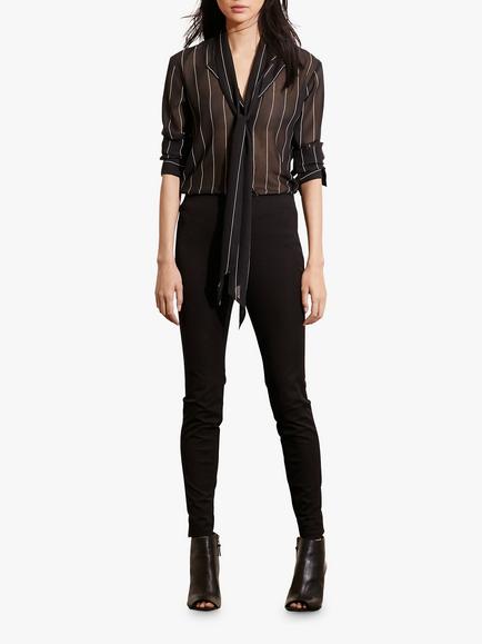 Lauren Ralph Lauren Keslina Twill Skinny Trousers, Black, Black